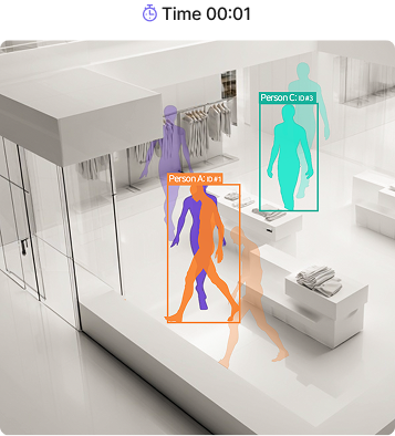 MOT 실시간 추적 — Time 00:01