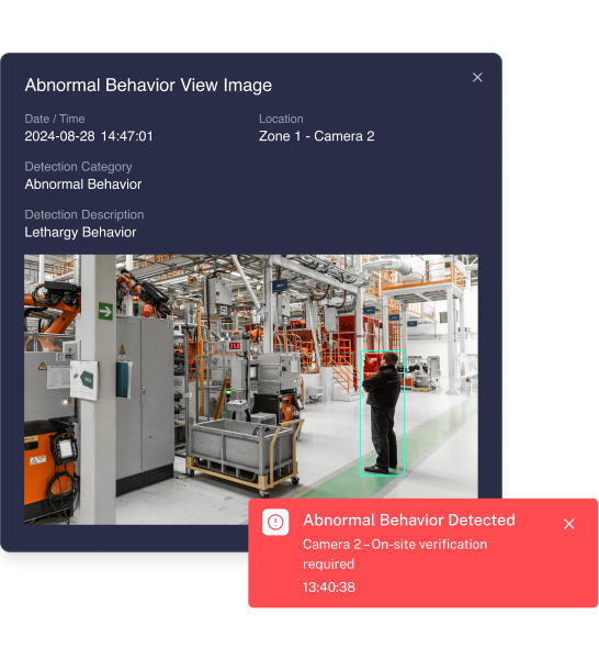 Detects risk signals in real-time.